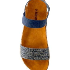 Olivia Miller | Denim Blue Let’s Go Platform Sandal - Women’s
